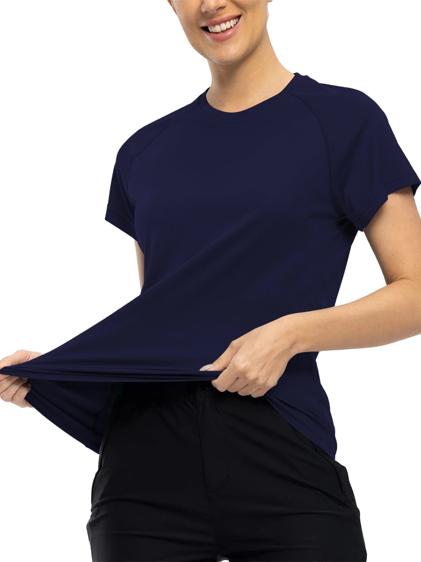 Women’s Quick Dry Short Sleeve Resilience Gym Sports Moisture Wicking Round Neck T-Shirt Training Exercise Gym Sport Shirt Quick Pick Grocers